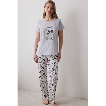 Pijama cu imprimeu