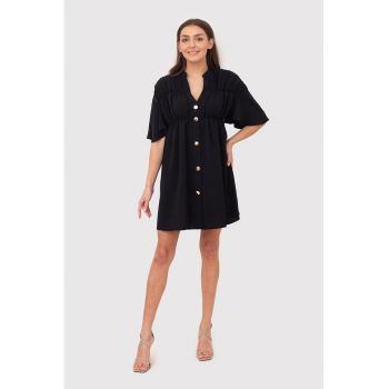 Rochie cu decolteu cu nasturi DA1757