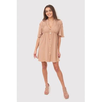 Rochie cu decolteu cu nasturi DA1757