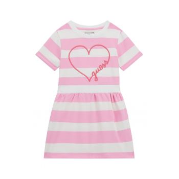 Rochie-tricou cu dungi si croiala A