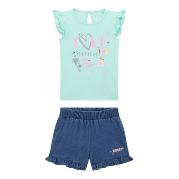 Set de tricou cu model grafic si pantaloni scurti