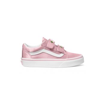 Tenisi din satin cu barete cu inchidere velcro