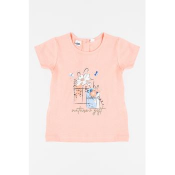 Tricou cu decolteu rotund si imprimeu