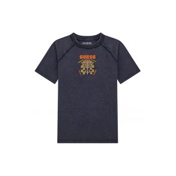 Tricou cu imprimeu si maneci raglan