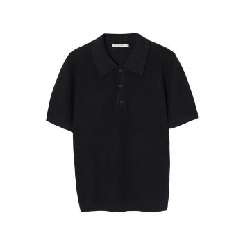 Tricou polo tricotat din amestec de in