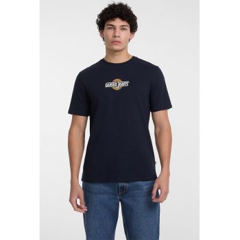 Tricou regular fit cu decolteu la baza gatului