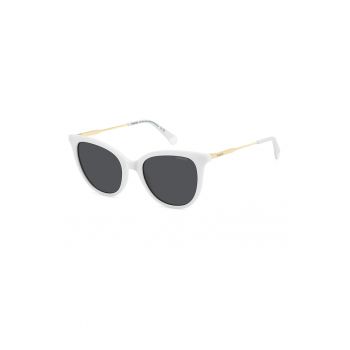 Ochelari de soare cat-eye cu rama metalica