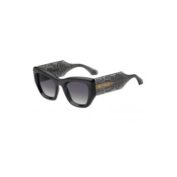 Ochelari de soare cat-eye cu rama supradimensionata