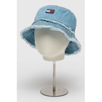 Palarie bucket din denim cu logo