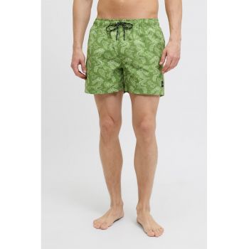 Pantaloni scurti de baie cu model si buzunare laterale