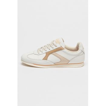 Pantofi sport de piele cu detalii colorblock