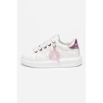 Pantofi sport de piele cu imprimeu logo Kapri
