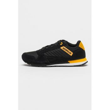 Pantofi sport din piele intoarsa si material textil cu logo