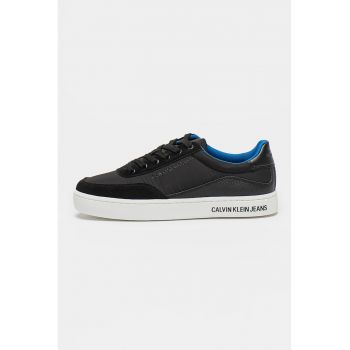 Pantofi sport low-cut cu insertii de piele intoarsa