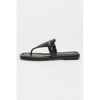 Papuci flip-flop de piele Lena