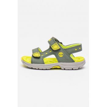 Sandale cu velcro - logo si aspect texturat