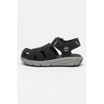 Sandale de piele intoarsa ecologica cu velcro Motion Dune