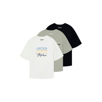 Set de tricouri cu imprimeu logo - 3 piese