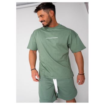 Set Kobe II tricou si pantalon scurt Oversized Dark Olive 15806