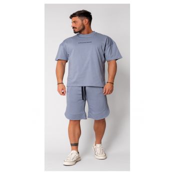 Set Kobe II tricou si pantalon scurt Oversized Grey 15818