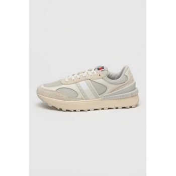 Tommy Hilfiger - Pantofi sport cu insertii din piele intoarsa