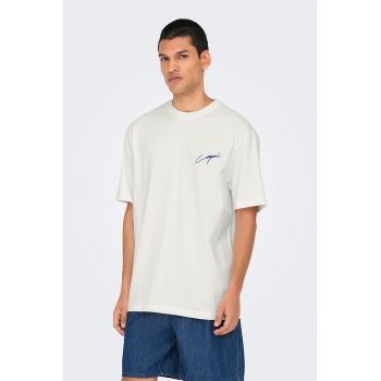 Tricou din bumbac organic cu imprimeu pe partea din spate