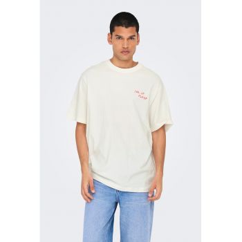 Tricou din bumbac organic cu imprimeu pe partea din spate