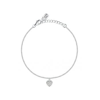 Bratara de argint veritabil cu talisman in forma de inima cu zirconia
