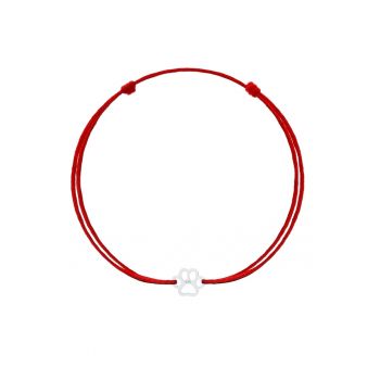 Bratara Martisor cu Mini Labuta din Arginit 925 - snur rosu reglabil