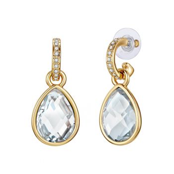 Cercei de aur de 14K filat - cu cristale