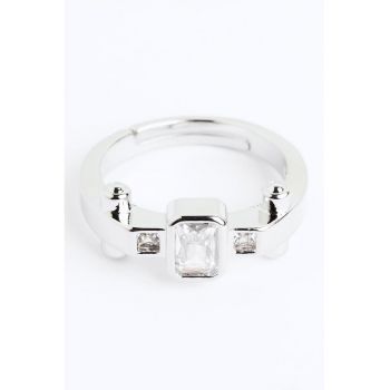 Inel ajustabil decorat cu zirconia