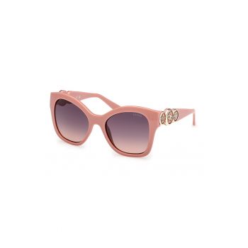 Ochelari de soare cat-eye cu detalii monograma