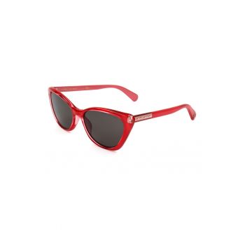 Ochelari de soare cat-eye cu logo discret pe lentile