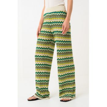 Pantaloni palazzo tricotat fin Ember