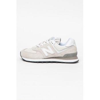 Pantofi sport cu garnituri din piele intoarsa 574
