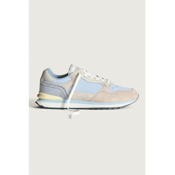 Pantofi sport cu garnituri din piele intoarsa