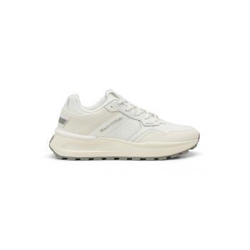 Pantofi sport cu insertii de piele si piele intoarsa