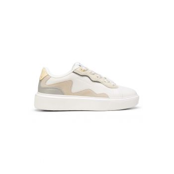 Pantofi sport cu piele si piele intoarsa