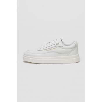 Pantofi sport din piele cu detaliu logo