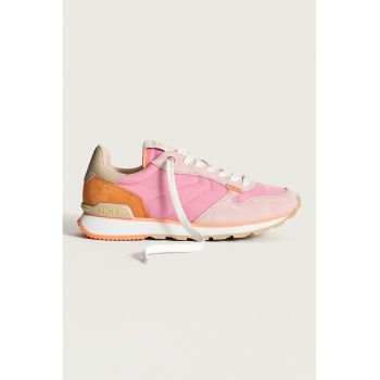 Pantofi sport din piele ecologica cu insertii din piele intoarsa ieftini