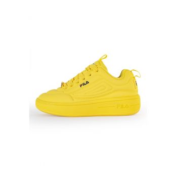 Pantofi sport din piele ecologica cu talpa flatform si logo Superbubble