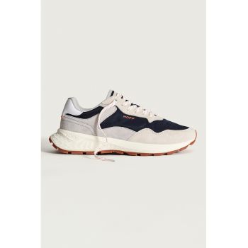 Pantofi sport din piele intoarsa cu logo