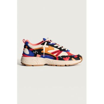 Pantofi sport din piele intoarsa si material textil cu logo Oggian