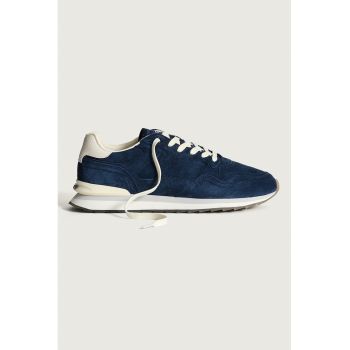 Pantofi sport low-cut din piele intoarsa