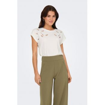 Tricou din bumbac cu perforatii