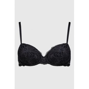 CALVIN KLEIN - Sutien din dantela cu burete si model floral