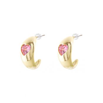 Cercei placati cu aur de 18K si decorati cu pietre zirconia