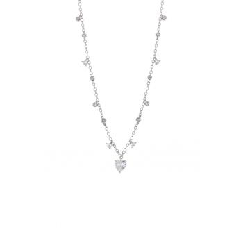 Colier placat cu aur de 18K si decorat cu zirconia Happy Hearts