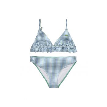 Costum de baie cu doua piese si model in carouri