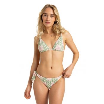 Costum de baie cu imprimeu floral si sutien triunghiular